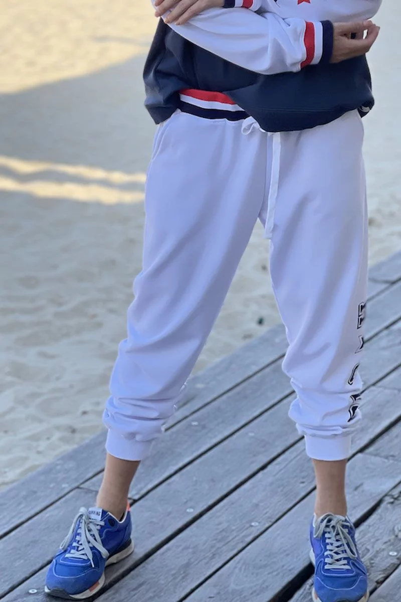 Hammill & Co Retro 76 Track Pant In White 3 Hammill & Co Retro 76 Track Pant In White