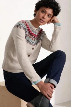 Seasalt Holly Cardigan In Cream