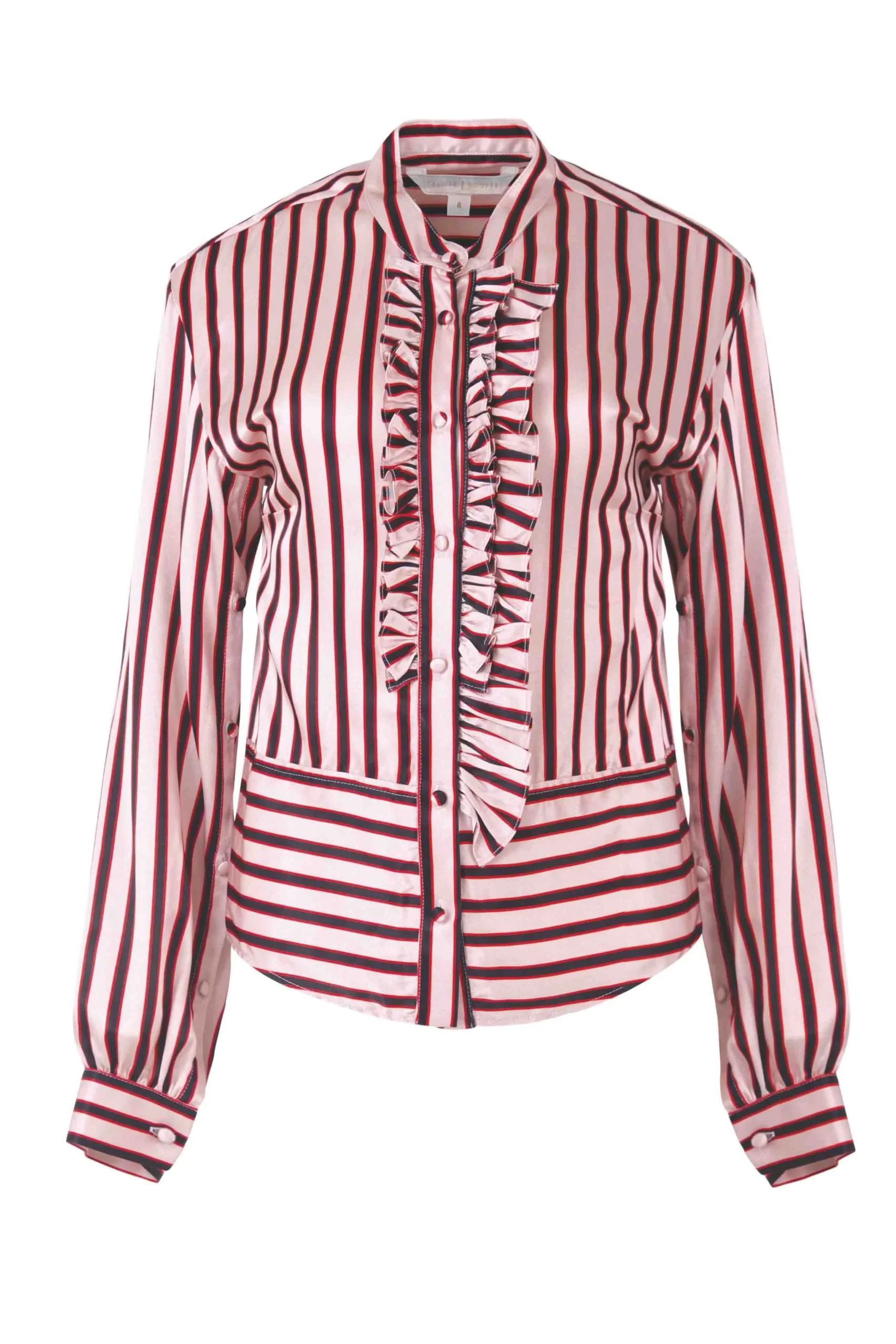 Trelise Cooper Ruffle & Stripe Shirt In Pink 6 Trelise Cooper Ruffle & Stripe Shirt In Pink - Image 4