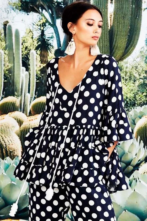 Ring My Bell Top In Navy By Curate 4 Ring My Bell Top In Navy By Curate - Image 2