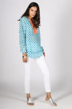 Silk Anjali Top By Anupamaa In Blue -MOS Clothing Shop 6003e697404c1eb3cd0646d07764e7a9dc8adaf2