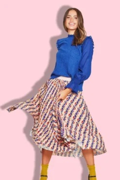 Coop You Com Pleat Me Skirt In Ruby