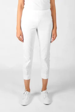 MOS Clothing Shop 55 Acrobat Eyelet Detail Pant In White By Verge