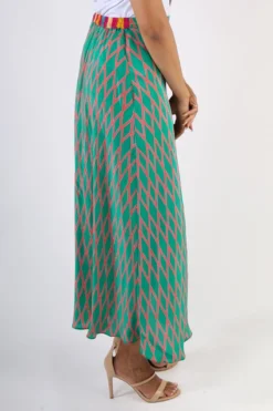 Anupamaa Harlequin Bias Skirt In Green 10 Anupamaa Harlequin Bias Skirt In Green -MOS Clothing Shop anupamaa bias skirt green 60