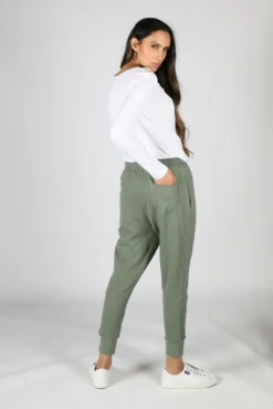 Robb & Lulu Redondo Pant In Khaki -MOS Clothing Shop b237b7b86102a1c55051750f5973eeabcc33b416