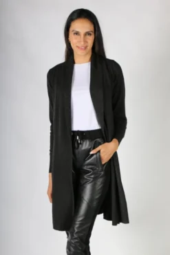 Bridge & Lord Shawl Collar Cardi In Charcoal