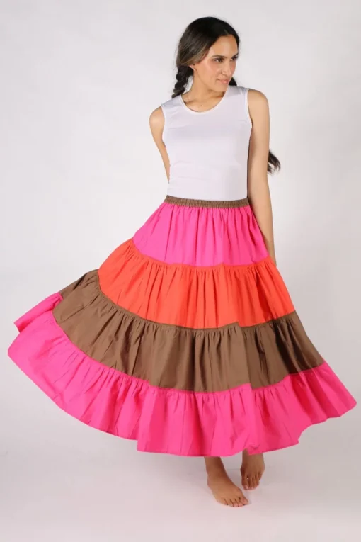 Bagruu Diwali Patchwork Skirt In Multi 3 Bagruu Diwali Patchwork Skirt In Multi -MOS Clothing Shop bagruu divali skirt multi1