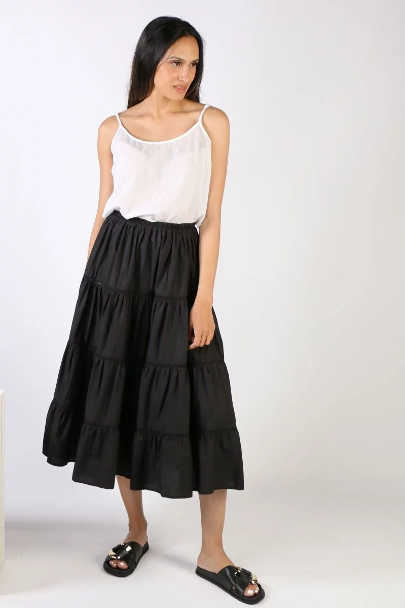 Bagruu Diwali Lace Skirt In Black 4 Bagruu Diwali Lace Skirt In Black - Image 2