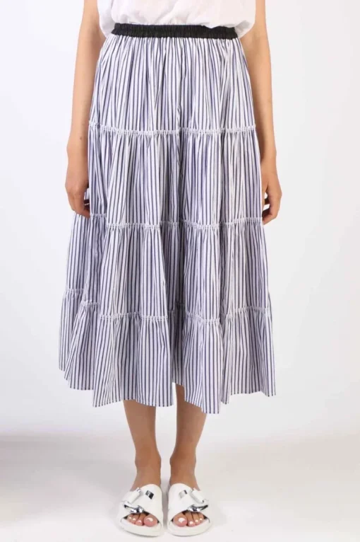 Bagruu Diwali Single Stripe Skirt In Navy 4 Bagruu Diwali Single Stripe Skirt In Navy -MOS Clothing Shop bagruu diwali skirt ss stripe 12