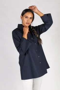 Harvey Shirt By Bagruu In Navy