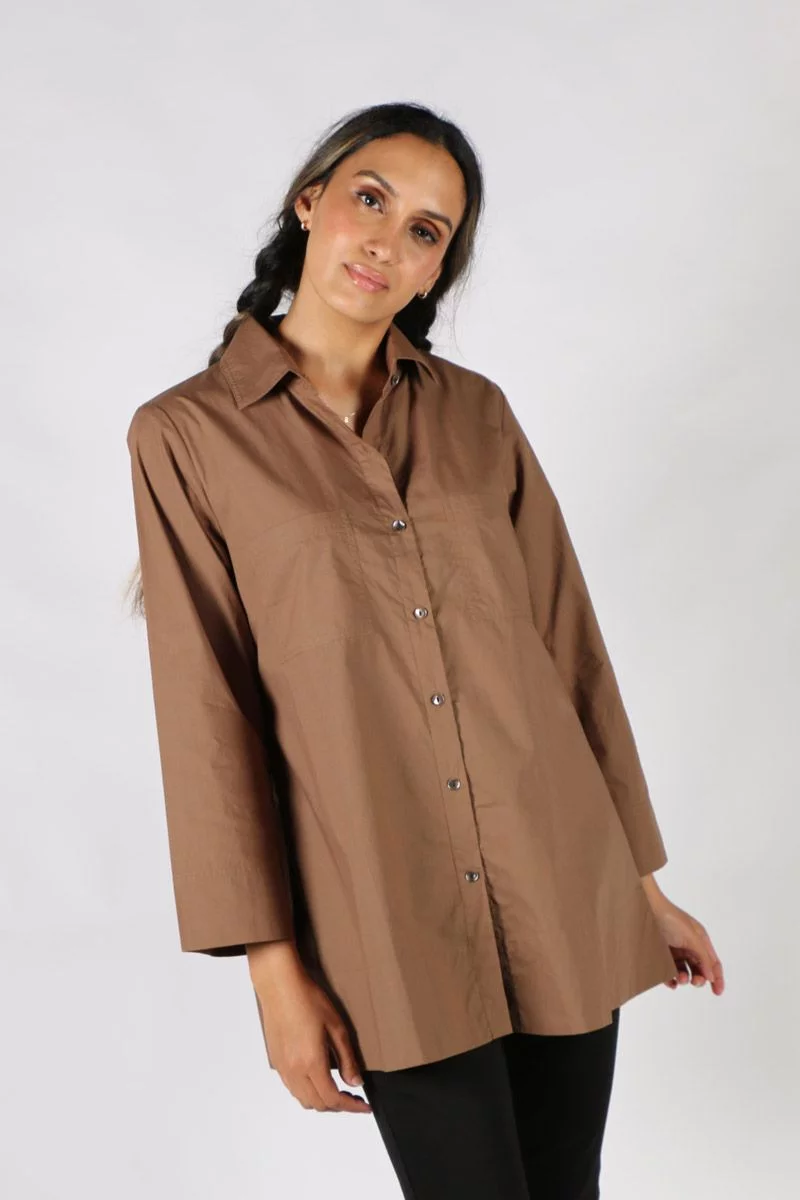 Harvey Shirt By Bagruu In Teak 6 Harvey Shirt By Bagruu In Teak - Image 4