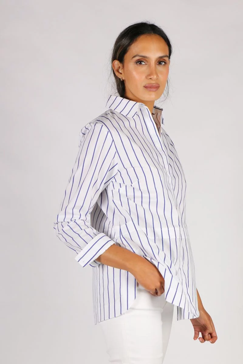 Lania Stripe Shirt By Bagruu In White 5 Lania Stripe Shirt By Bagruu In White - Image 3