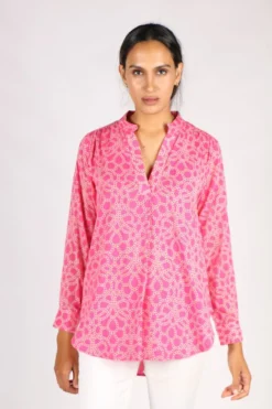 Olive Shirt In Geranium Pearl By Bagruu