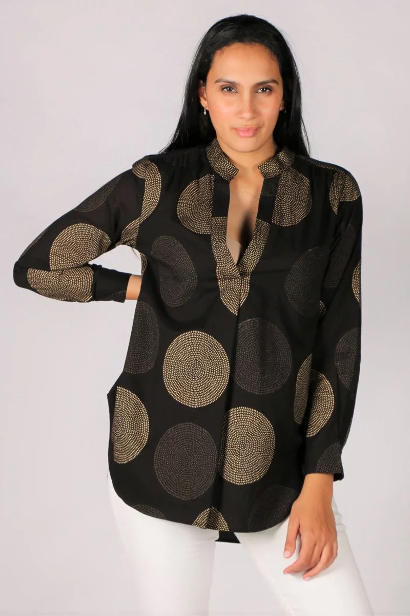 Olive Jap Poppy Shirt In Black By Bagruu 3 Olive Jap Poppy Shirt In Black By Bagruu