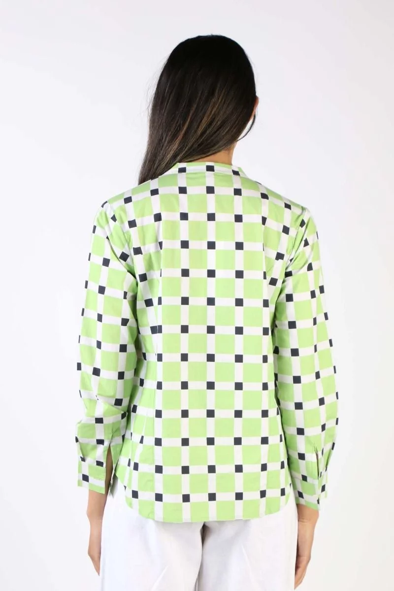 Bagruu Rathore Check Shirt In Lime 6 Bagruu Rathore Check Shirt In Lime - Image 4