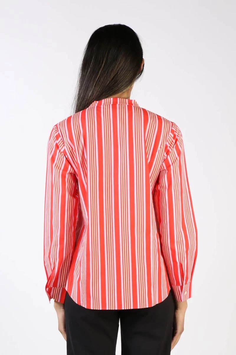 Bagruu Rathore Candy Stripe Shirt In Red 4 Bagruu Rathore Candy Stripe Shirt In Red - Image 2