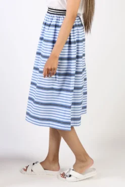 Bagruu Saki Surf Stripe Skirt In Blue 9 Bagruu Saki Surf Stripe Skirt In Blue -MOS Clothing Shop bagruu saki sf skirt blue 12