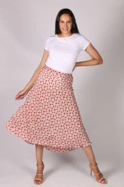 Anupamaa Bias Turkisk Tile Skirt In Pink