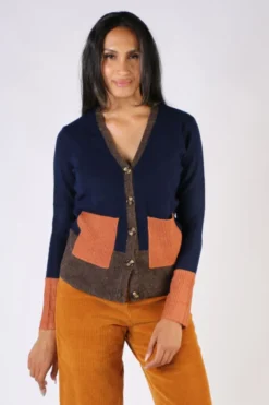 Boom Shankar Poet Cardigan In Navy
