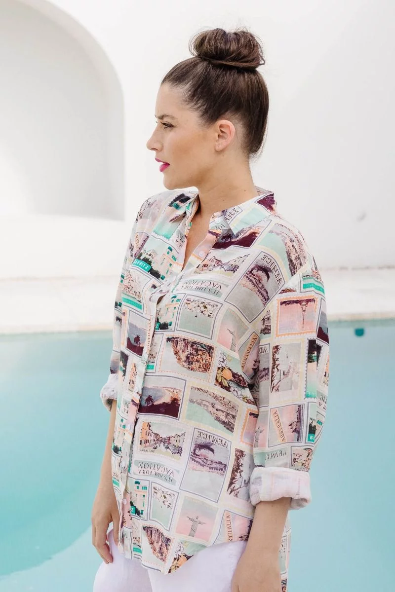 Cloth Paper Scissors Postcards From Abroad Shirt 10 Cloth Paper Scissors Postcards From Abroad Shirt - Image 8