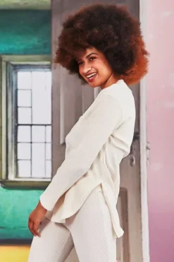 Split Second Top By Coop In Cream