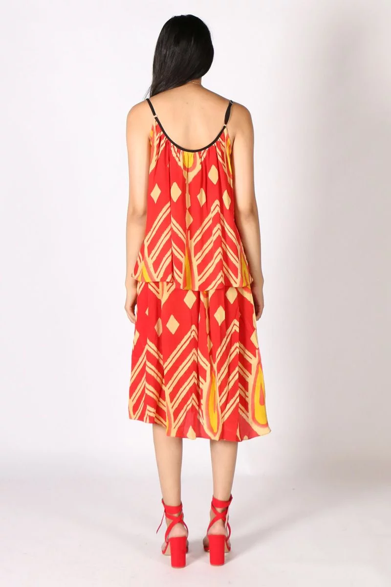 Teardrop Skirt By Anupamaa In Red 6 Teardrop Skirt By Anupamaa In Red - Image 4