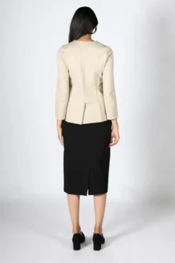 Ponte Button Front Jacket In Putty By Megan Salmon 12 Ponte Button Front Jacket In Putty By Megan Salmon -MOS Clothing Shop e83506951c583849a022b00cd35013ae22247490