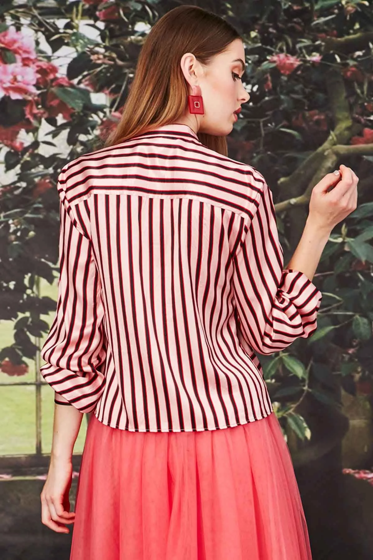 Trelise Cooper Ruffle & Stripe Shirt In Pink 4 Trelise Cooper Ruffle & Stripe Shirt In Pink - Image 2