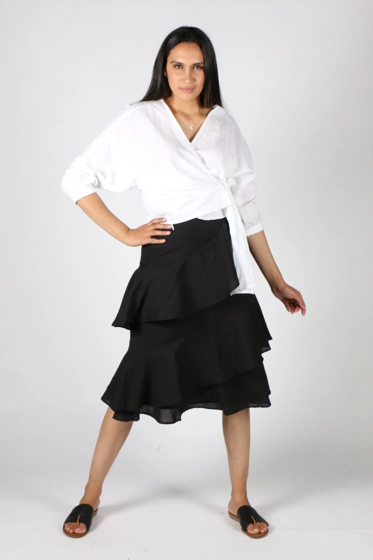 Solito Marseille Ruffle Skirt In Black 3 Solito Marseille Ruffle Skirt In Black