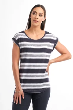 On The Level Tee By Foil In Navy