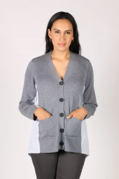 Shirt Tales Cardigan In Chambray By Foil