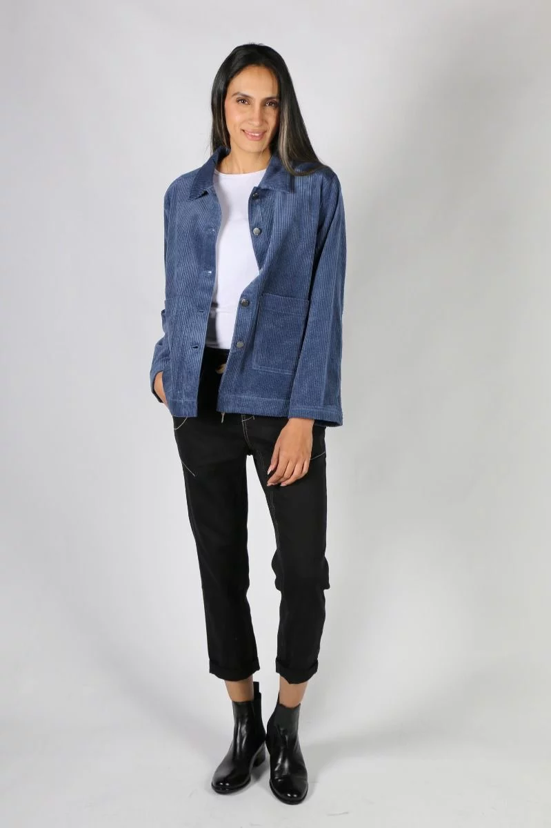 Gordon Smith Atlanta Corduroy Jacket In Blue 6 Gordon Smith Atlanta Corduroy Jacket In Blue - Image 4