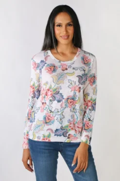 Goondiwindi Cotton Folk Floral Tee In Print 9 Goondiwindi Cotton Folk Floral Tee In Print -MOS Clothing Shop goondiwindi 3275 folk floral 2