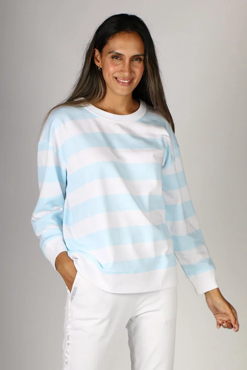 Goondiwindi Cotton Crew Sweat In Blue 3 Goondiwindi Cotton Crew Sweat In Blue