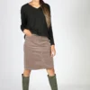 Vassalli Corduroy Skirt In Taupe 1 Vassalli Corduroy Skirt In Taupe -MOS Clothing Shop img 0972