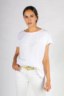 Etici Cotton Jersey Tee In White 8 Etici Cotton Jersey Tee In White -MOS Clothing Shop img 4955a