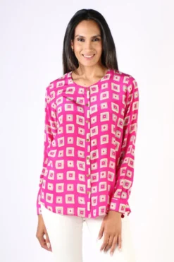 Anupamaa Agni Check Shirt In Pink -MOS Clothing Shop img 5257