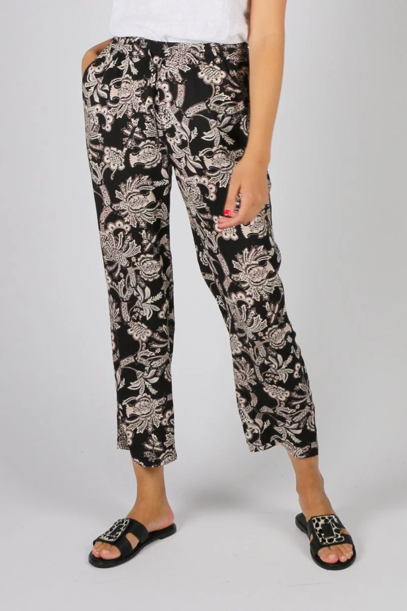 Paisley Print Pant By Jump In Black 4 Paisley Print Pant By Jump In Black - Image 2