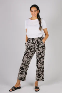 Paisley Print Pant By Jump In Black 11 Paisley Print Pant By Jump In Black -MOS Clothing Shop img 6990a