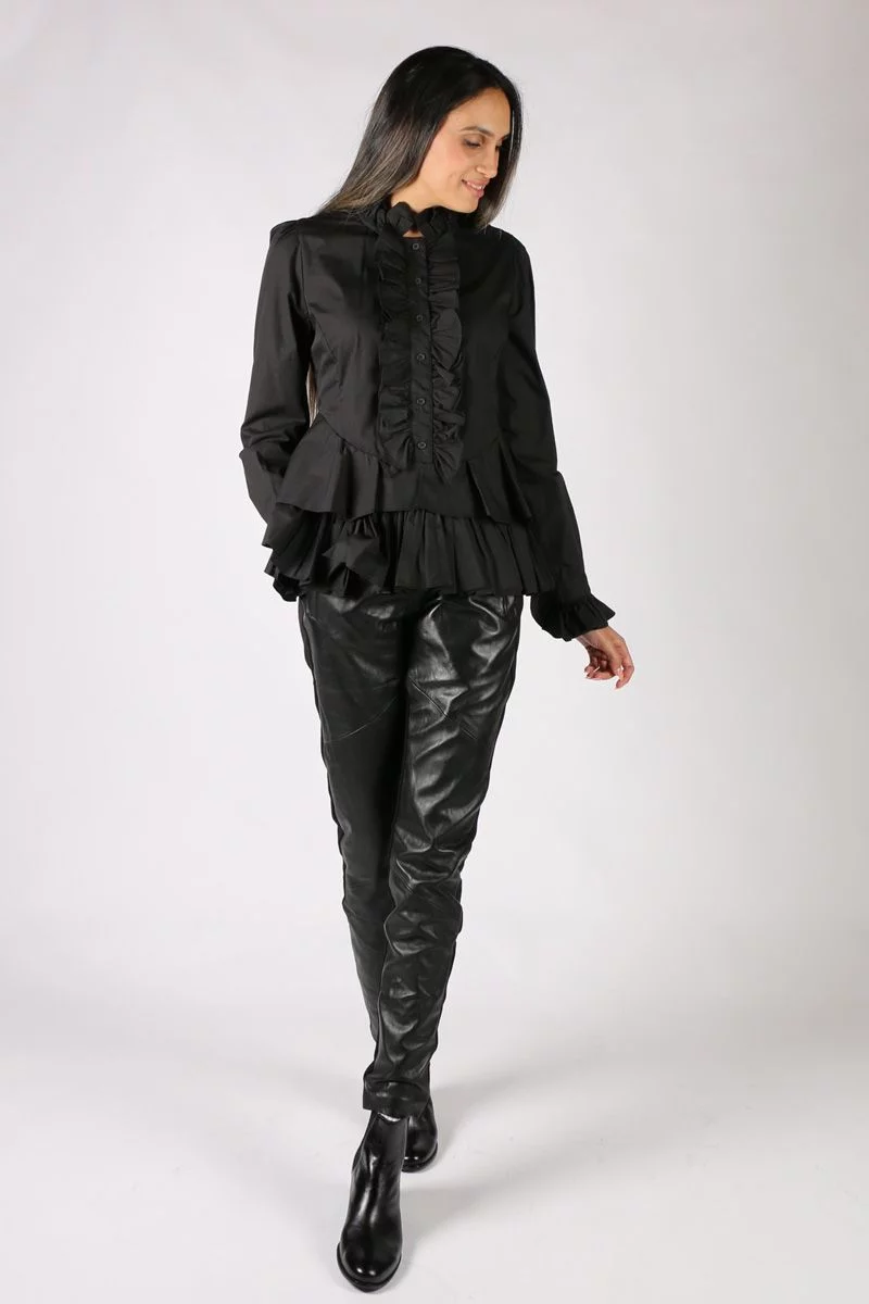 Ruffly Right Shirt In Black By Trelise Cooper 7 Ruffly Right Shirt In Black By Trelise Cooper - Image 5