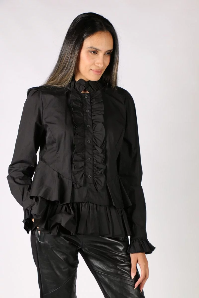 Ruffly Right Shirt In Black By Trelise Cooper 8 Ruffly Right Shirt In Black By Trelise Cooper - Image 6