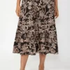 Paisley Print Skirt By Jump In Black -MOS Clothing Shop jump 506j6140 skirt print 1