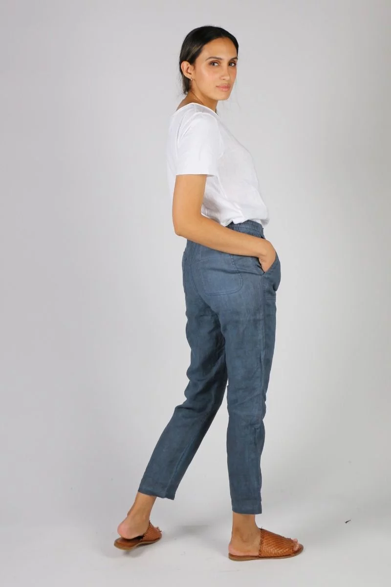 Drawstring Crop Linen Pant By Jump In Ink 6 Drawstring Crop Linen Pant By Jump In Ink - Image 4