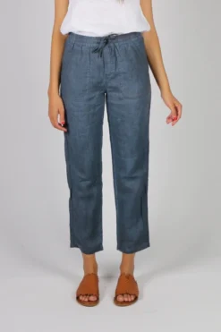 Drawstring Crop Linen Pant By Jump In Ink 8 Drawstring Crop Linen Pant By Jump In Ink -MOS Clothing Shop jump 506j7038 pant ink3