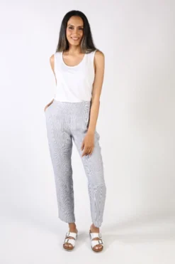 Ink Linen Pant By Jump In Stripe -MOS Clothing Shop jump 536j7033a pant ink 1