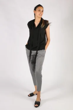 Lounge Myrtle Pant In Slate -MOS Clothing Shop lounge 30088crs top black 3 1