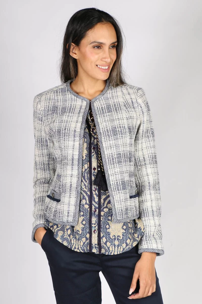 Loobies Story Isla Jacket In Indigo 3 Loobies Story Isla Jacket In Indigo