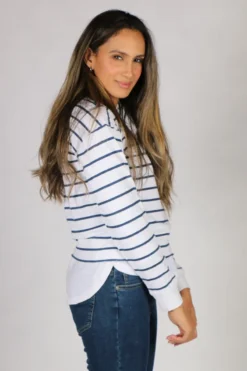 Robb & Lulu New Jersey Tee In Stripe 9 Robb & Lulu New Jersey Tee In Stripe -MOS Clothing Shop lulu oc3010 top stripe 9