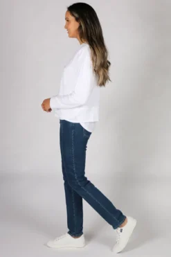 Robb & Lulu New Jersey Tee In White 8 Robb & Lulu New Jersey Tee In White -MOS Clothing Shop lulu oc3010 top white 2