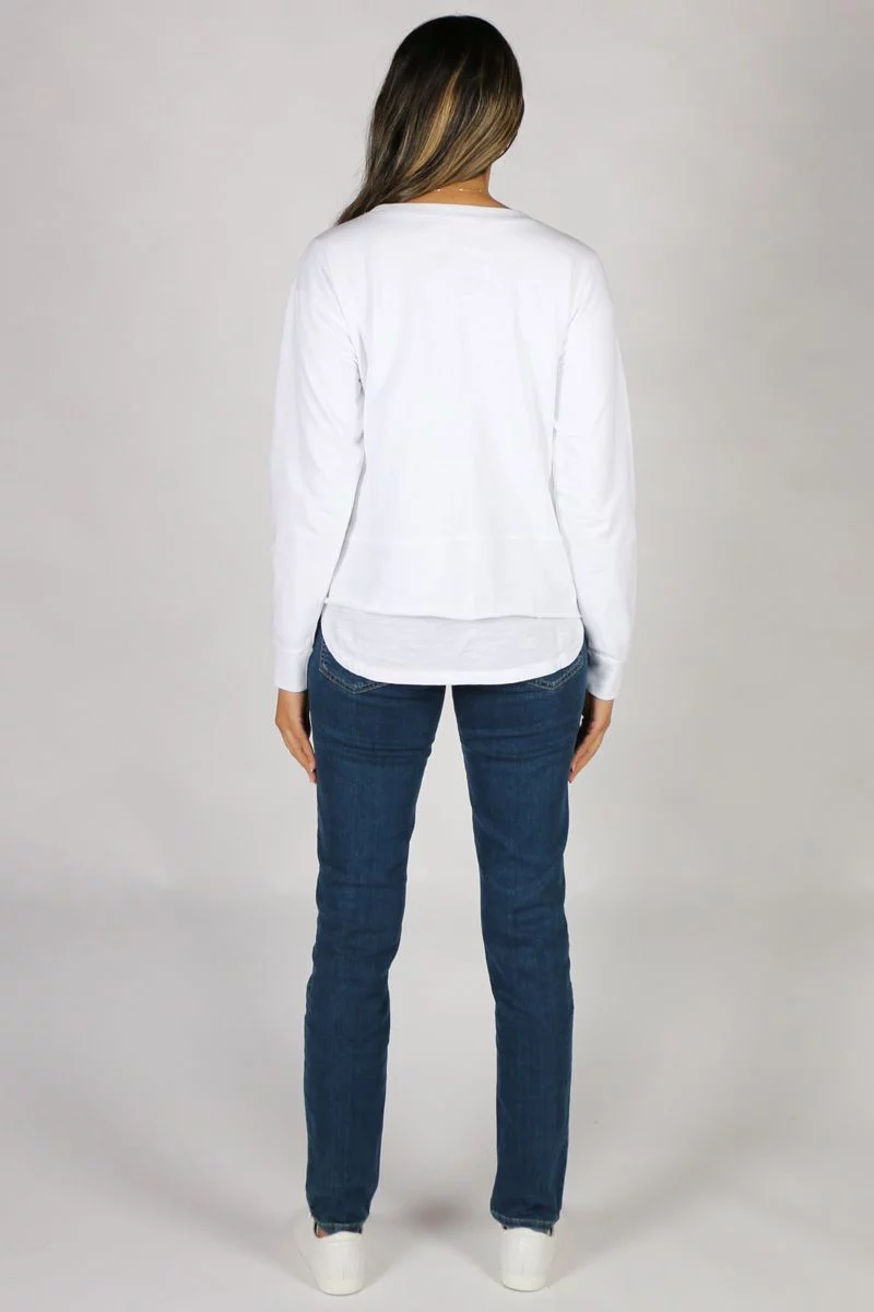 Robb & Lulu New Jersey Tee In White 4 Robb & Lulu New Jersey Tee In White - Image 2